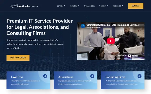 Optimal Networks, Inc. website