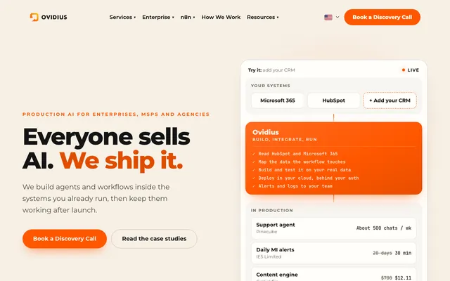 Ovidius AI website