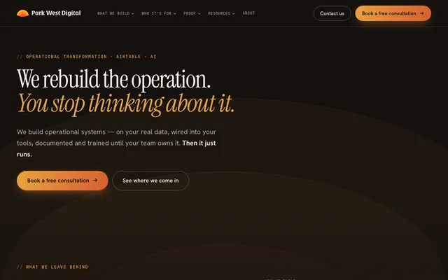 Park West Digital website