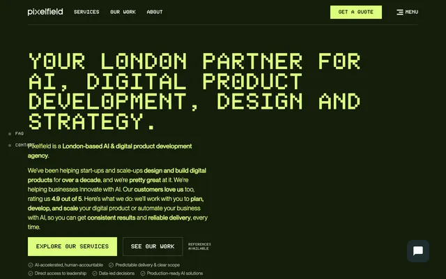 Pixelfield Ltd website