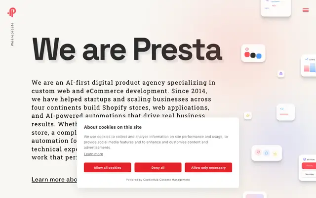 Presta website