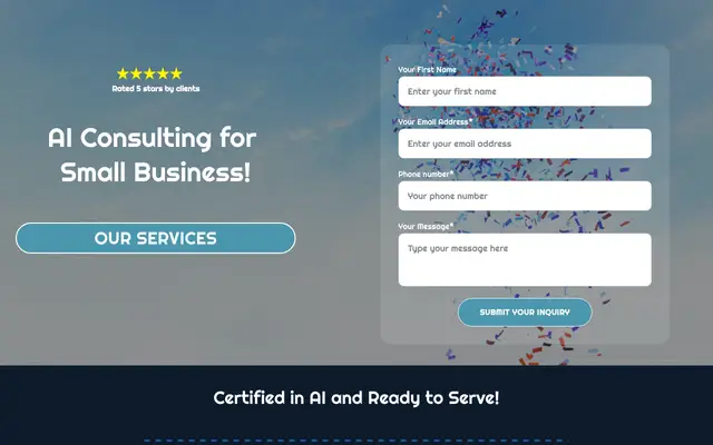 Prompt AI Consulting website