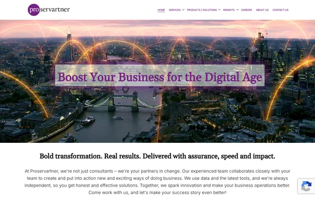 Proservartner website