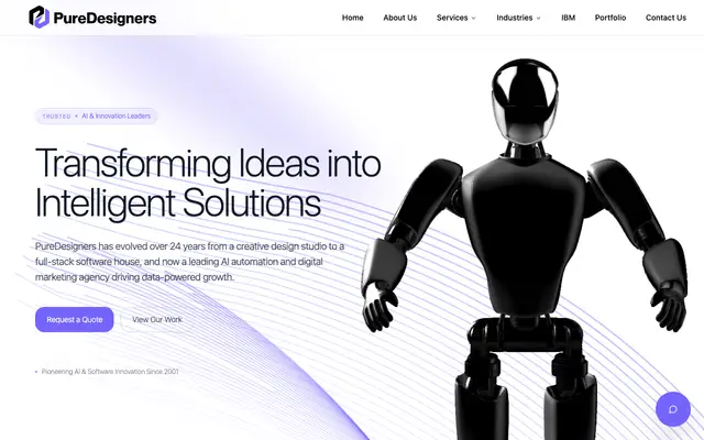 Pure Designers website