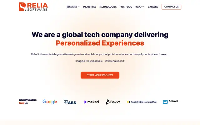Relia Software website