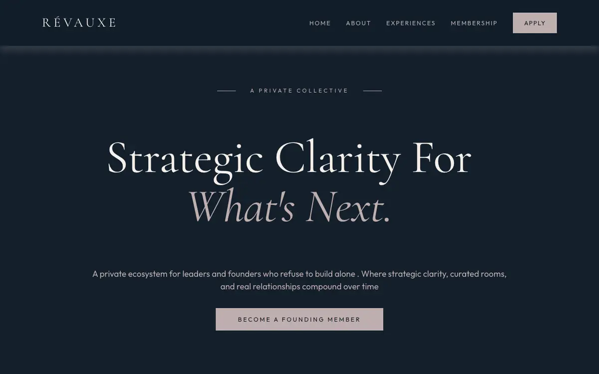 Revauxe Consulting website
