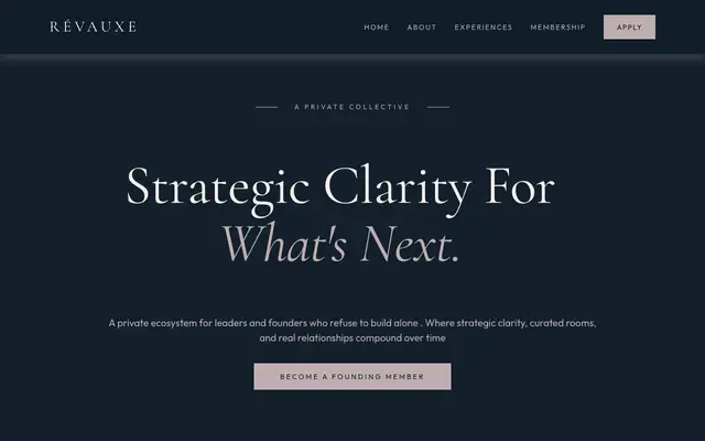 Revauxe Consulting website