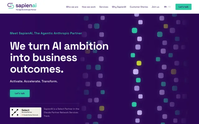 SapienAI website