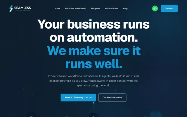 Seamless Automation website
