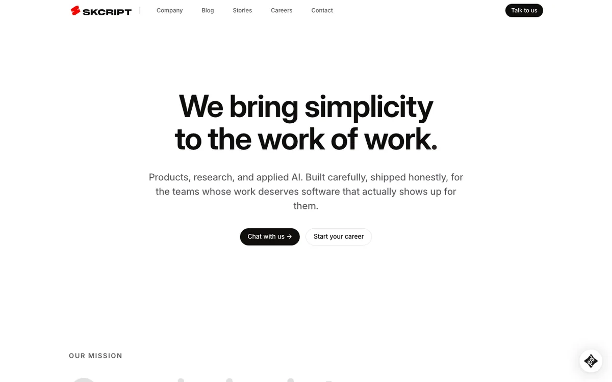 Skcript website