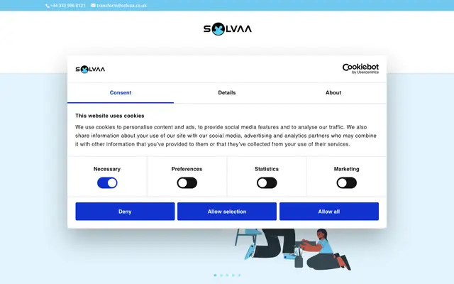 Solvaa (trading name of Cloud Your Business Pro Limited, company no. 10856404) website