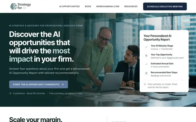 Strategy for AI website