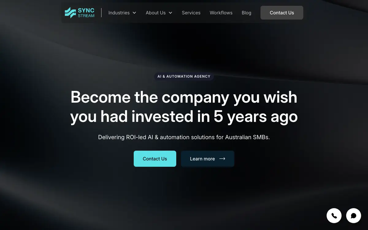 Sync Stream website