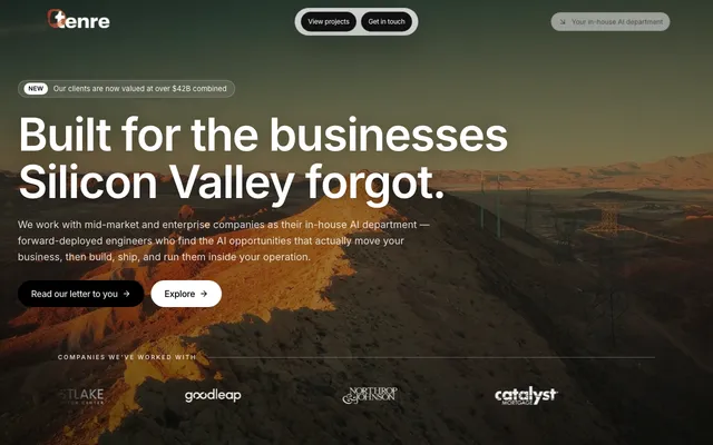 Tenre AI website