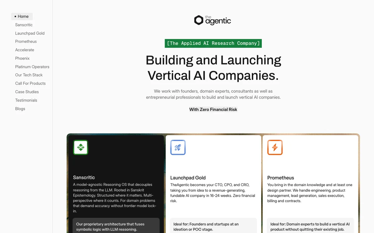 The Agentic website