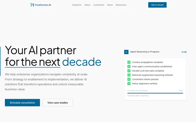 TrueHorizon AI website