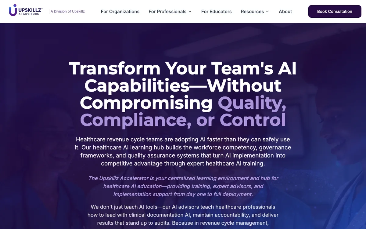 Upskillz website