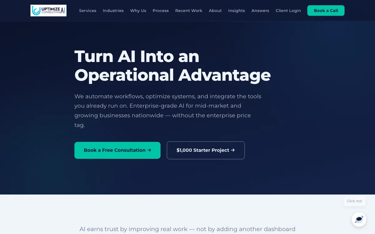 Uptimize Consulting AI (formerly Uptimize Consulting) website