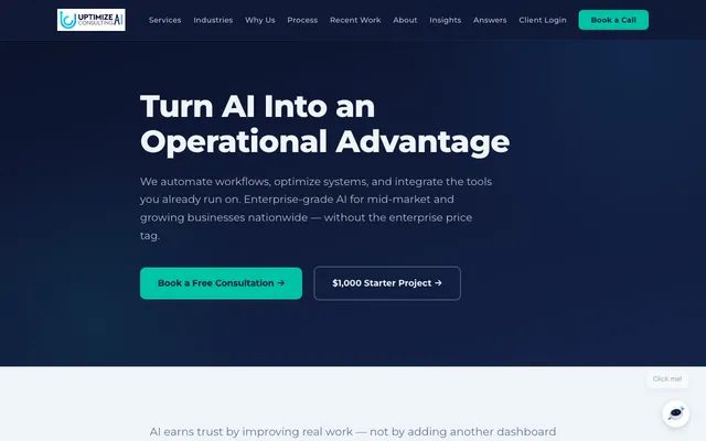 Uptimize Consulting AI (formerly Uptimize Consulting) website