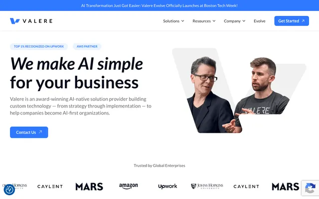 Valere website