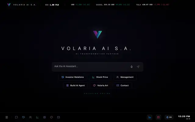 Volaria AI website