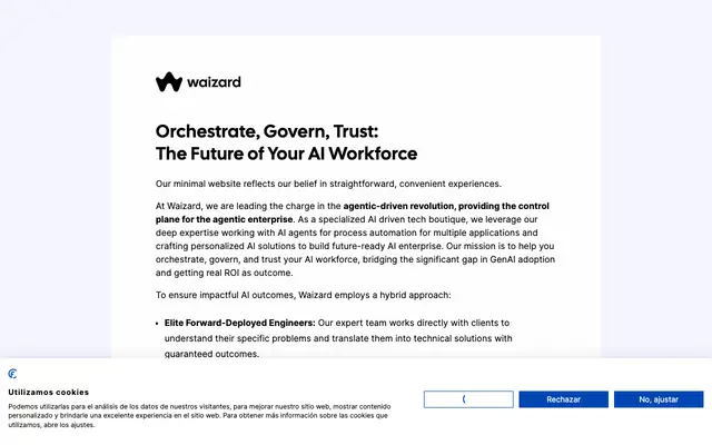 Waizard website