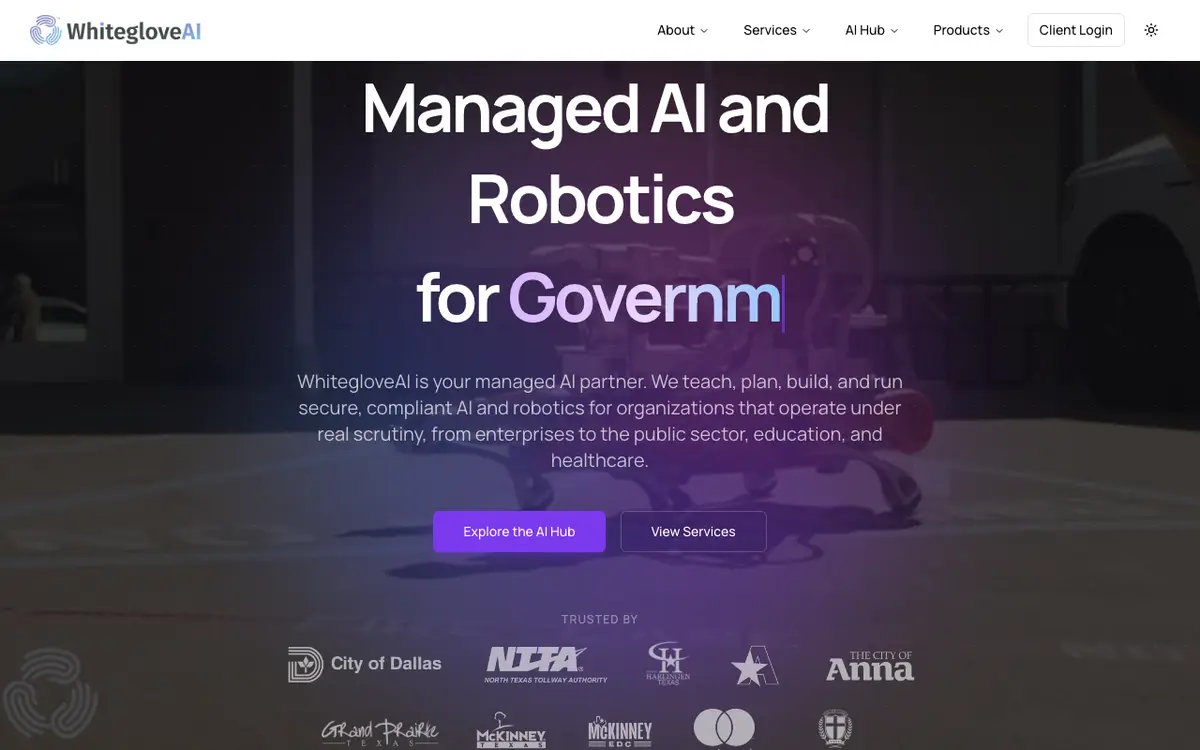 WhitegloveAI website