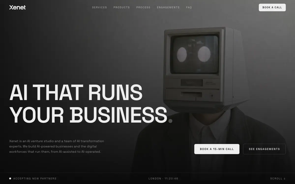 Xenet AI website