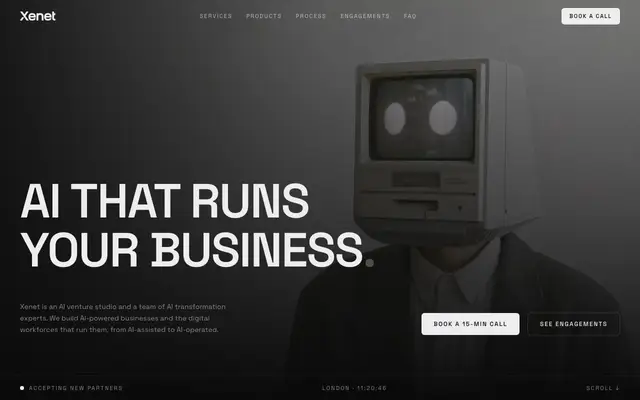 Xenet AI website