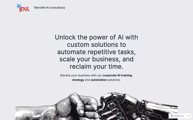 Yakruthik AI Consultancy website