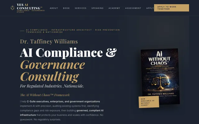 YES AI Consulting website